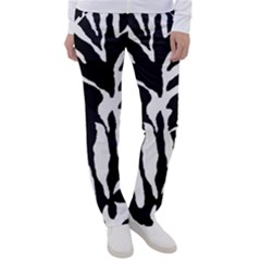 Zebra-black White Women s Casual Pants