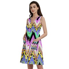 Zigzag-1 Sleeveless Dress With Pocket