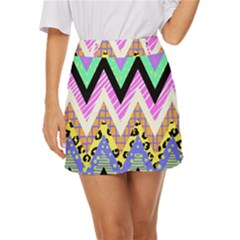 Zigzag-1 Mini Front Wrap Skirt by nateshop