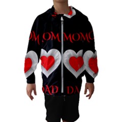 Mom And Dad, Father, Feeling, I Love You, Love Kids  Hooded Windbreaker by nateshop