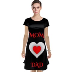 Mom And Dad, Father, Feeling, I Love You, Love Cap Sleeve Nightdress by nateshop