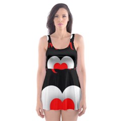 Mom And Dad, Father, Feeling, I Love You, Love Skater Dress Swimsuit by nateshop