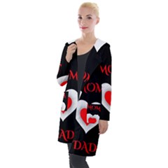 Mom And Dad, Father, Feeling, I Love You, Love Hooded Pocket Cardigan by nateshop