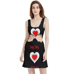 Mom And Dad, Father, Feeling, I Love You, Love Velour Cutout Dress by nateshop