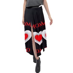 Mom And Dad, Father, Feeling, I Love You, Love Velour Split Maxi Skirt by nateshop