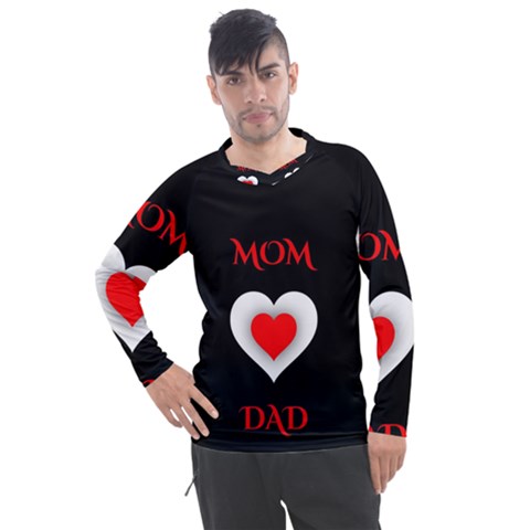 Mom And Dad, Father, Feeling, I Love You, Love Men s Pique Long Sleeve T-shirt by nateshop