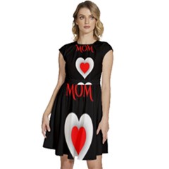 Mom And Dad, Father, Feeling, I Love You, Love Cap Sleeve High Waist Dress by nateshop