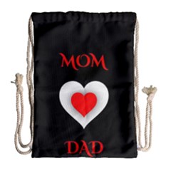 Mom And Dad, Father, Feeling, I Love You, Love Drawstring Bag (large) by nateshop