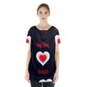 Mom And Dad, Father, Feeling, I Love You, Love Skirt Hem Sports Top View1