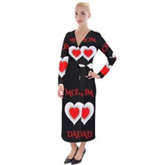 Mom And Dad, Father, Feeling, I Love You, Love Velvet Maxi Wrap Dress by nateshop