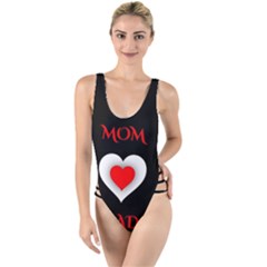 Mom And Dad, Father, Feeling, I Love You, Love High Leg Strappy Swimsuit by nateshop