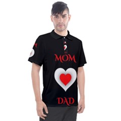 Mom And Dad, Father, Feeling, I Love You, Love Men s Polo T-shirt by nateshop