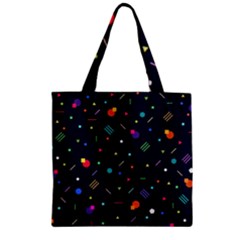 Abstract Minimalism Digital Art, Zipper Grocery Tote Bag by nateshop