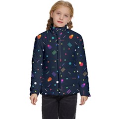 Abstract Minimalism Digital Art, Kids  Puffer Bubble Jacket Coat by nateshop