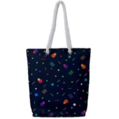 Abstract Minimalism Digital Art, Full Print Rope Handle Tote (small) by nateshop