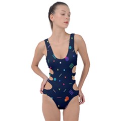 Abstract Minimalism Digital Art, Side Cut Out Swimsuit by nateshop