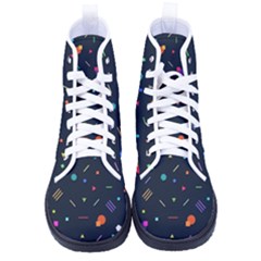 Abstract Minimalism Digital Art, Kid s High-top Canvas Sneakers by nateshop