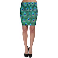 Feather, Bird, Pattern, Peacock, Texture Bodycon Skirt by nateshop