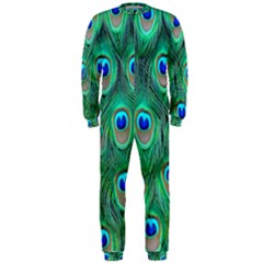 Feather, Bird, Pattern, Peacock, Texture Onepiece Jumpsuit (men) by nateshop