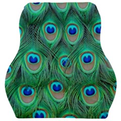 Feather, Bird, Pattern, Peacock, Texture Car Seat Velour Cushion  by nateshop
