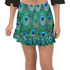 Feather, Bird, Pattern, Peacock, Texture Fishtail Mini Chiffon Skirt by nateshop