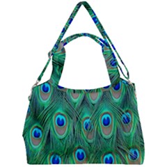 Feather, Bird, Pattern, Peacock, Texture Double Compartment Shoulder Bag by nateshop