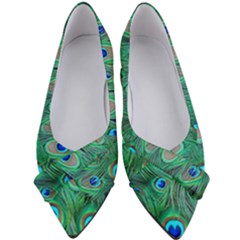 Feather, Bird, Pattern, Peacock, Texture Women s Bow Heels by nateshop