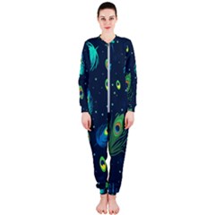 Feather, Bird, Pattern, Onepiece Jumpsuit (ladies) by nateshop