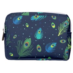 Feather, Bird, Pattern, Make Up Pouch (medium) by nateshop