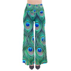 Peacock Feathers, Bonito, Bird, Blue, Colorful, Feathers So Vintage Palazzo Pants by nateshop