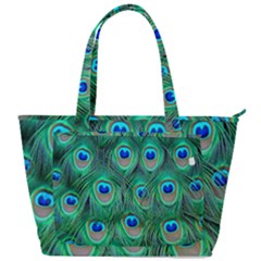 Peacock Feathers, Bonito, Bird, Blue, Colorful, Feathers Back Pocket Shoulder Bag  by nateshop