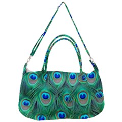 Peacock Feathers, Bonito, Bird, Blue, Colorful, Feathers Removable Strap Handbag by nateshop