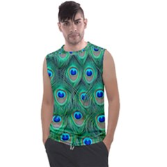 Peacock Feathers, Bonito, Bird, Blue, Colorful, Feathers Men s Regular Tank Top by nateshop