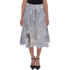 White Feathers, Animal, Bird, Feather, Peacock Perfect Length Midi Skirt by nateshop