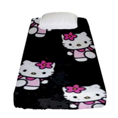 Hello Kitty, Pattern, Supreme Fitted Sheet (single Size) by nateshop