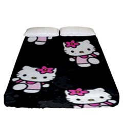 Hello Kitty, Pattern, Supreme Fitted Sheet (king Size) by nateshop