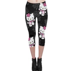 Hello Kitty, Pattern, Supreme Capri Leggings  by nateshop