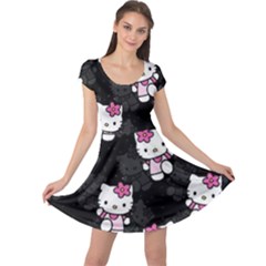 Hello Kitty, Pattern, Supreme Cap Sleeve Dress by nateshop