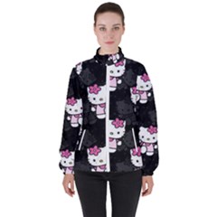 Hello Kitty, Pattern, Supreme Women s High Neck Windbreaker by nateshop