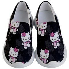 Hello Kitty, Pattern, Supreme Kids Lightweight Slip Ons by nateshop