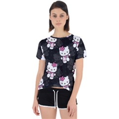 Hello Kitty, Pattern, Supreme Open Back Sport T-shirt by nateshop