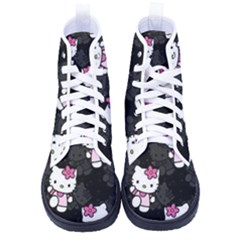 Hello Kitty, Pattern, Supreme Kid s High-top Canvas Sneakers by nateshop