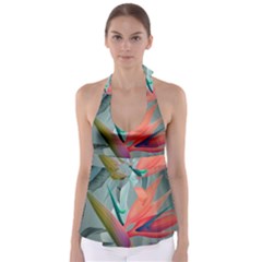 Beauty, Flowers, Green, Huawei Mate Tie Back Tankini Top