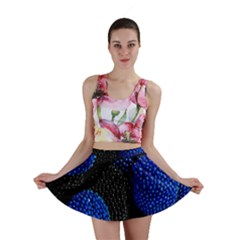 Berry, One,berry Blue Black Mini Skirt by nateshop