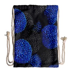 Berry, One,berry Blue Black Drawstring Bag (large) by nateshop