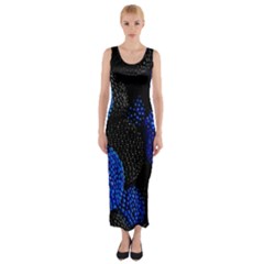 Berry, One,berry Blue Black Fitted Maxi Dress