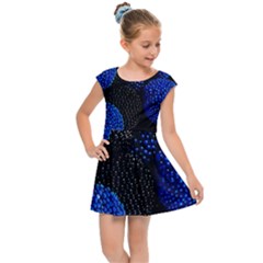 Berry, One,berry Blue Black Kids  Cap Sleeve Dress by nateshop