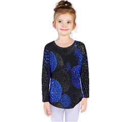 Berry, One,berry Blue Black Kids  Long Sleeve T-shirt