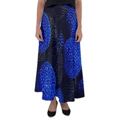 Berry, One,berry Blue Black Flared Maxi Skirt