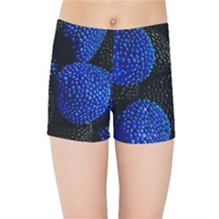 Berry, One,berry Blue Black Kids  Sports Shorts by nateshop